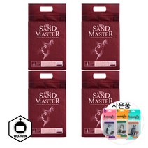 샌드마스터 2.8kg / 7L 고양이 두부모래 복숭아 4개 +증정 휴애니스 25g 1개