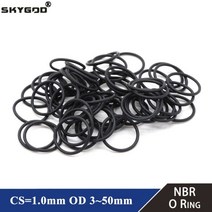 개스킷 고무 접합 글레이징 메탈 오링 방수 패킹 공구 링 씰 가스켓 두께 니트릴 부타디엔 스페이서 내유성 와셔 원형 검정, 외경 72mm 내경 70mm, 검은색, 1mm