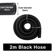 300b 진공 청소기 용 호스 내경 32/38/40/50mm 나사 공장 튜브 벨로우즈 커넥터, 01 2m Black Hose(32mm), 01 2m Black Hose(32mm)