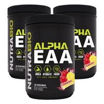 뉴트라바이오 알파 EAA 체리 스트로베리 레몬 밤, 458g, 3개
