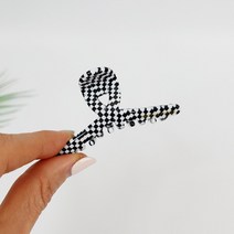 프랑스핀 호피 퓨어 꼬임 7 cm 스몰 포인트 헤어 집게핀