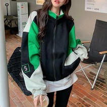 대박난박양 집업 하이넥 블루종