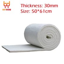 1650 고온 저항 지르코늄 베어링 세라믹 섬유 담요 내화성 절연면 10mm 20mm 30mm, [03] Thickness 30mm