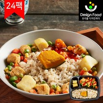 [디자인푸드]맛남주의 맛난식탁도시락 현미곤약밥&핫커리닭가슴살큐브 6팩/12팩/18팩/24팩 냉동도시락, 24팩