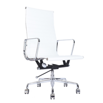 임스 클래식 화이트 명품 오피스 가죽 인테리어 EA119 eames 휘게 체어 사무실 디자인 컴퓨터 고급 1인용 사무용 의자, 천연소가죽 - 화이트