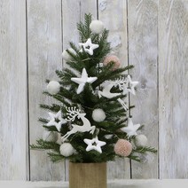 고급 PE 전나무 65cm 세트 화이트별장식, 단품