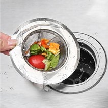 OC1168 깔끔 간편 싱크대 스텐 미세 거름망 6종 배수구필터 음식물처리 쓰레기 분리수거, 대 9cm(1168-4)
