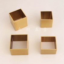 북유럽 가구 다리 호두나무 식탁의자 순동백발싸개 북유럽 원목가구 소파 사각형 황동 철물보호발싸개, 01 길이25와이드25높음15두꺼움1.5
