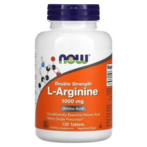 Now Foods (나우 푸드) NOW Foods L-아르기닌 더블 스트렝스 1 000mg 120정, 5개