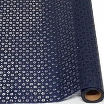 [귀염포장] 꽃무늬 뿅뿅 펀칭롤 - 네이비(50cmx10yds) 고퀄리티 포장지 꽃다발 선물 포장 공예 플라워 원데이클래스(5롤이상 주문시 배송가능)