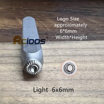 RCIDOS 3/6mm 하우스/트레일러/선인장/산맥 디자인 금속 보석 우표 DIY 팔찌 마크 금형 1PCS 가격, 04 Light 6x6mm 1pcs