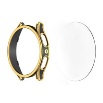 스크린 커버 케이스 갤럭시 시계 54 44mm 5 pro 45mm 프로텍터 커버 커버리지 보호 액세서리 용 스크래치 방지 스크린, 로즈 골드, 시계 5 4 44mm