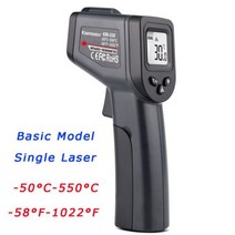 비접촉 온도계측기 -50 ~ 1600 도 휴대용 고온계 디지털 적외선 온도계 비접촉식 레이저 LCD 디스플레이 IR, 02 550-Basic Model