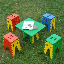 포고앤미 매직체어 테이블 접이식의자 간이의자 캠핑용 작업용 다용도의자 칼라체어, 매직체어(파랑)