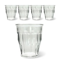 리빙메이트 플라스틱 12각 물컵 250ml, 투명, 5개