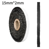 블랙 스토브 로프 자기 접착제 유리 섬유 벽난로 도어 씰링 커튼 교체 가스켓 Tape10/15mm 너비 2m 길이, [02] 15mmx2mm, 02 15mmx2mm