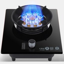 강력한 화력 휴대용 버너 7.0KW 단일 가스 스토브 액화 석유 가스 데스크탑 내장 단일 천연 가스 스토브 가정용 치열한 불, 4.Black - LPG