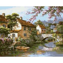 SDOYUNO 60x75cm 숫자로 오일 페인트 풍경 DIY 페인트 캔버스에 숫자로 그림 홈 장식 벽 예술, 99072