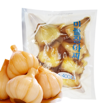 홍홍 중국식품 금강산 통마늘장아찌 마늘장아찌 통마늘 중국 면역력 연변, 400g, 1개