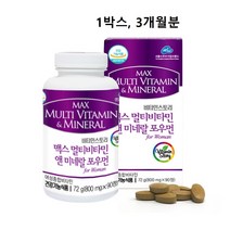 여성 멀티비타민 미네랄 종합 영양제 국내산 고함량 비타민B 셀렌 엽산 비오틴 비타민D 캡슐 알약 포우먼 30대 40대 50대 60대 70대 실버 추천 무첨가 식약처 인증 건강기능, 1box(ea) 3개월분, 민쓰네가게 1box(ea)당 90정 대용량