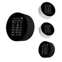 미세먼지측정기 pm2.5 tvoc co2 hcho 온도 습도 aqi 감지기, 흰색