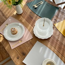 쇼니홈리빙 식탁매트 가죽 방수 유아 유치원 테이블매트 식탁깔개, 02.핑크