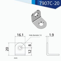 가구 테이블 수리 코너 코드 Diy 금속 브래킷 두께 스테인레스 스틸 의자 액세서리, [01] A 20pcs
