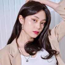 가발매니아 클로에 J컬 미디움 53cm 반수제통가발 프론트레이스, 리치다크브라운