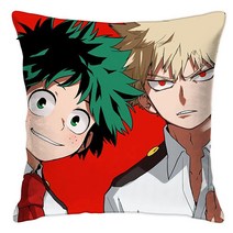My Hero Academia Deku & Bakugo 베개 커버 멋진 애니메이션 사각 장식용 남아 여아 침대 방 45.7x45.7cm(18x18인치) (토도로키 쇼토 50.8x5, Deku Vs Shigaraki