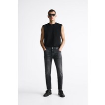 독일 자라 ZARA 테이퍼드 핏 진 - 차콜 124386