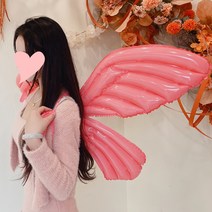 나비 날개 은박 풍선 생일 홈파티 셀프 촬영 소품, 옐로L