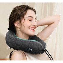 mailadi 휴대용 여행용 안마기 목쿠션 기내용 목베개 목 어깨 마사지기, 휴대용 무선 목베개 마사지기