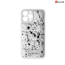 Lhwnb 아이폰 시리즈 케이스 3D 입체 겨울 따뜻한 폭신한 에어 쿠션 패딩 휴대폰 케이스 잉크 시리즈