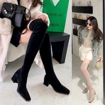 더구두 스판 싸이하이 스웨이드 롱부츠-6010