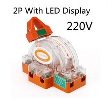 이중전환스위치 나이프 스위치 반전 모든 구리 소재 LED 라이트 디스플레이 2P 3P 32A 63A 100A 220V 380V, 03 2P With LED Display_01 32A