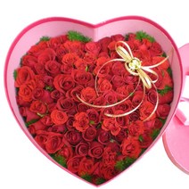 엔젤플라워 특별한선택100송이꽃바구니 기념일선물 전국당일꽃배달, C07 레드사랑100송이