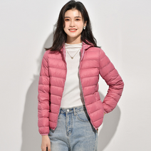 어썸웨어 여성 덕다운 패딩 경량 후드 자켓