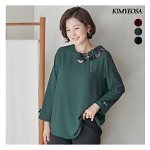 김여사 믹스로즈 체인장식 블라우스 엄마옷/마담옷/중년여성/50대/60대