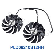 기가 바이트 GeForce GTX 1050 Ti RX 480 470 G1 그래픽 카드 쿨러 팬 호환용 한 쌍 2 개 PLD09210S12HH DC, 한개옵션0