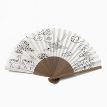 민화샵 합죽선 접이식 단오 투명 부채 만들기 꾸미기, 장생도 SDPPP0025