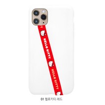 산리오 캐릭터즈 핸드폰 스트랩 (폰루프), 1개, 헬로키티 레드