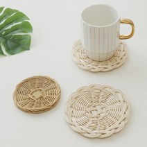 클래스풀 라탄 공예 세트 컵받침 두개 만들기 패키지 키트 DIY, 1개