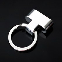 가죽공예 T형키링 키링 부자재 열쇠고리 ONTON, 니켈 유광