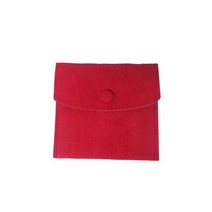 벨벳 주얼리 보관 파우치 귀여운 목걸이 핸드 미니 팔찌 반지 정리함 선물 가방 홀더, 10x10cm, RED