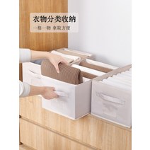 리빙박스 덮개가 있는 옷과 바지 수납 보관함 수납함 아티팩트를 정리하기 위해 칸막이로 나누어진 옷장에 가정용 청바지, [03] 라이트 바인 퍼플 - 커버 포함 앞면 카드 디, [04] 9점