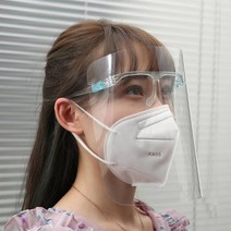 페이스 쉴드 안경형 투명 얼굴가리개페이스쉴드 얼굴가림막 투명안면마스크 눈보호안경 의료용고글 실험용고글 안면보호구 투명마스크 얼굴가리개 보안경, 단품, 본상품