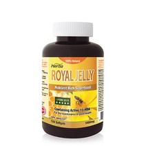 로얄젤리 캡슐 120액상캡슐 프리미엄 로열젤리 2000mg 허바 캐나다산, 2병/120캡슐, 2개