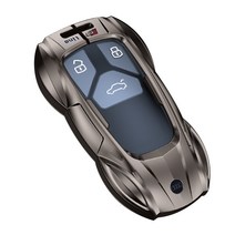 아우디 키케이스 메탈 스마트 키홀더 A3 A4 A5 A6 A7 A8 Q3 Q5 Q7 TT 키링 열쇠고리 차량용품, A타입, 메탈블랙