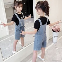 마더라이크 주니어아동의류 멜빵청반바지 데님점프수트 팬츠6237