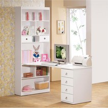 4단서랍 H형 공부 스터디책상 데스크 여아 여자아이 서재 청소년 초등핵상, 옹이